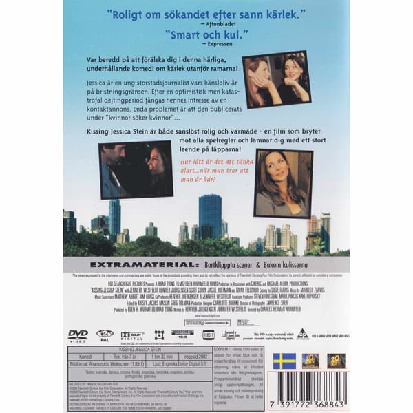 Kissing Jessica Stein DVD (Brukt)