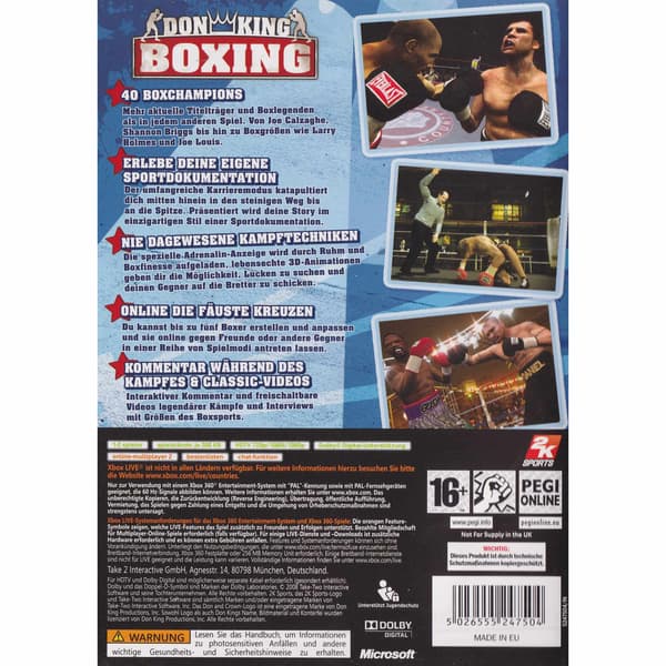 Don Kings Boxing Xbox 360 German (Begagnad)