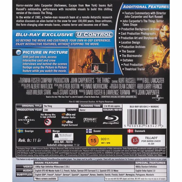 The Thing Blu-Ray (Käytetty)