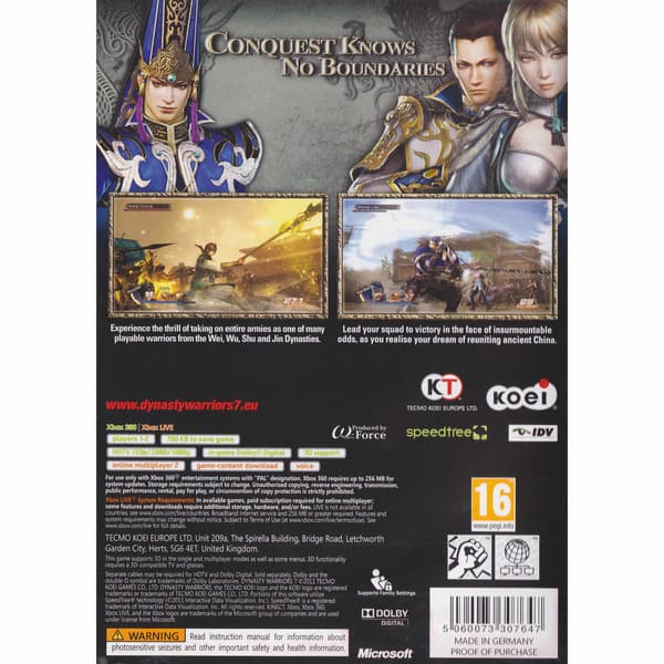 Dynasty Warriors 7 Xbox 360 (Brukt)