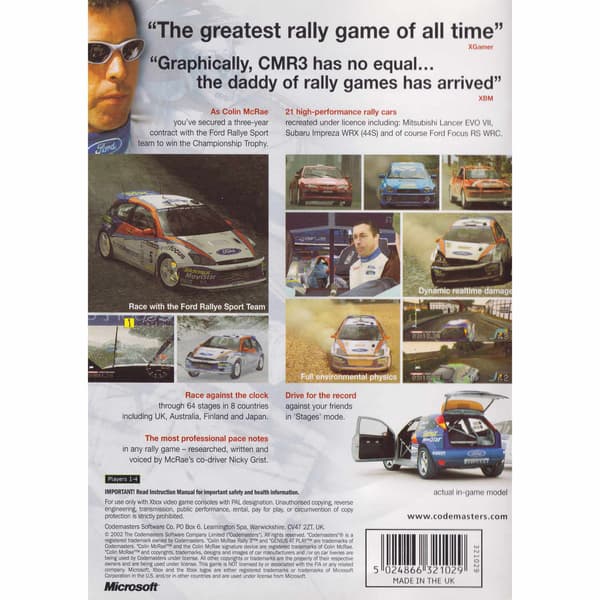 Colin McRae Rally 3 Xbox (Brukt)