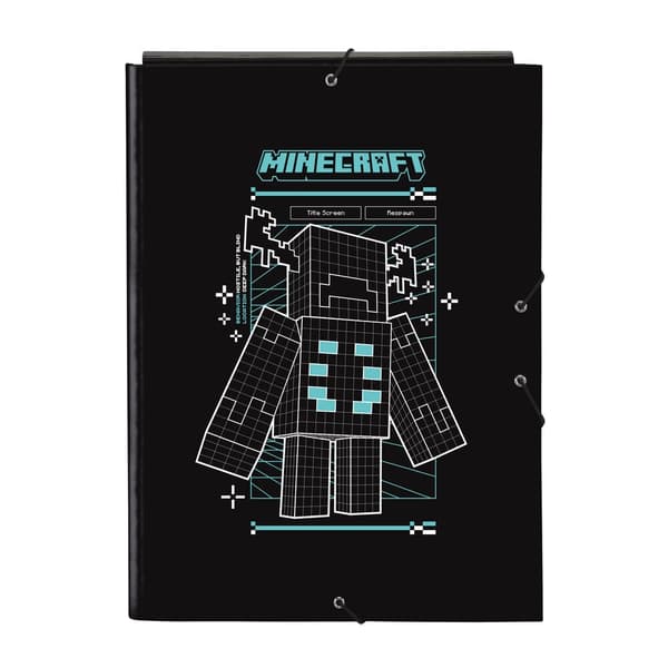 Minecraft Screen A4 cardboard binder with flaps