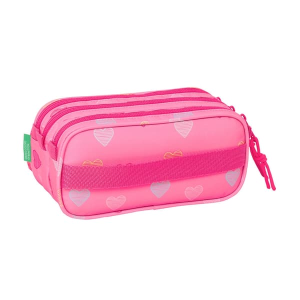 Benetton Heart triple pencil case