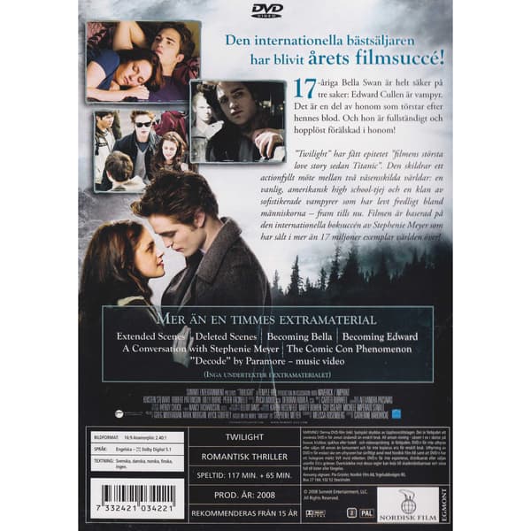 Twilight DVD (Brukt)