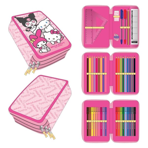 Hello Kitty and Friends triple pencil case