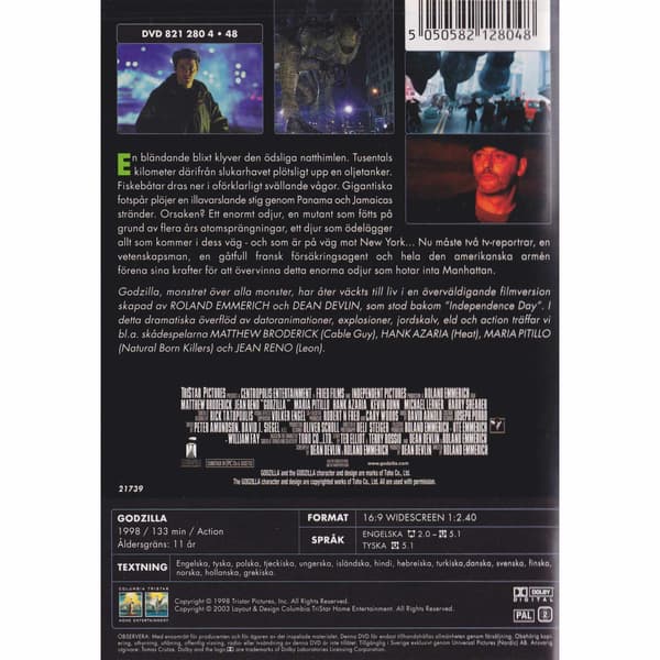 Godzilla DVD (Begagnad)