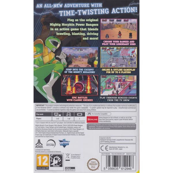 Mighty Morphin Power Rangers Ritas Rewind Nintendo Switch