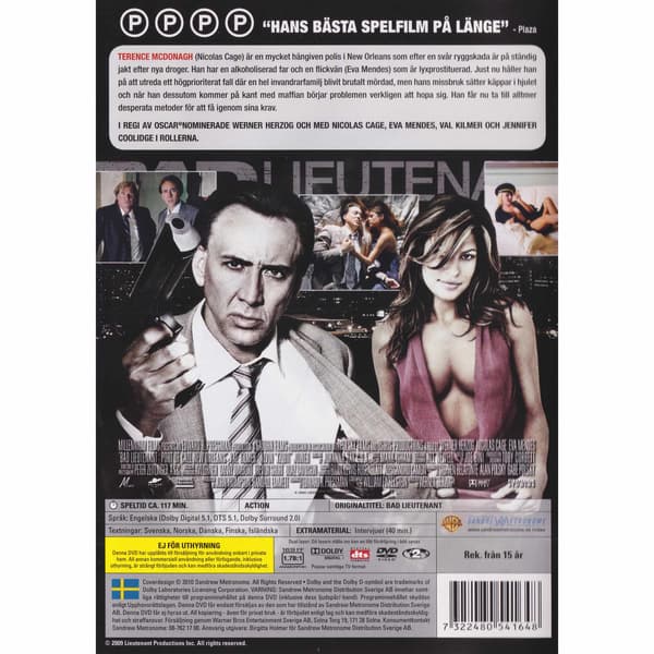 Bad Lieutenant DVD (Brugt)