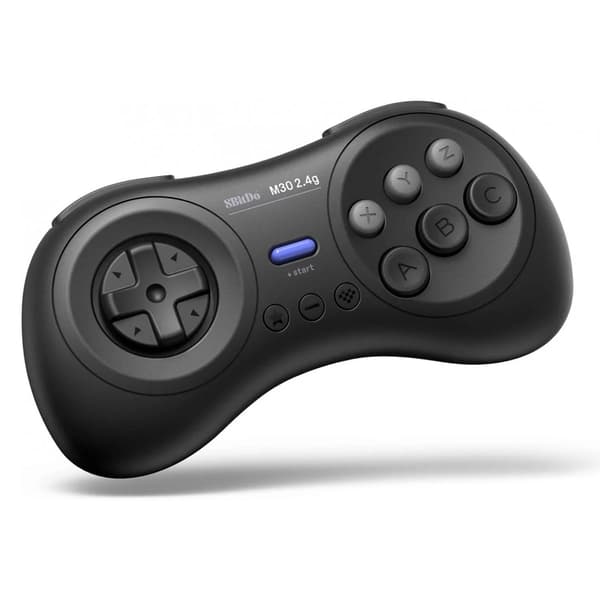 8BitDo M30 2.4Ghz Trådløs Kontroller Mega Drive Mini Svart