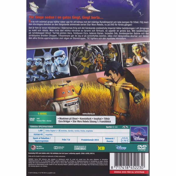 Star Wars Rebels Upprorsgnistan DVD (Brukt)