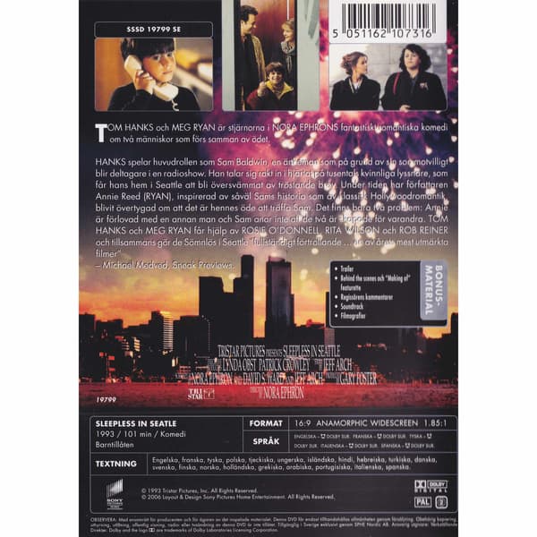 Sömnlös i Seattle DVD (Begagnad)