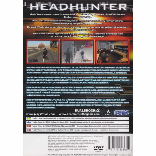Headhunter Playstation 2 PS2 Nordic (Brugt)