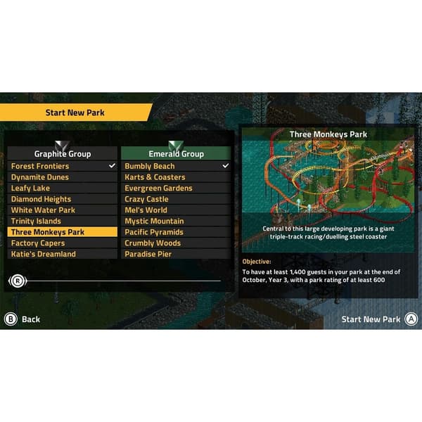 Roller Coaster Tycoon Classic Nintendo Switch