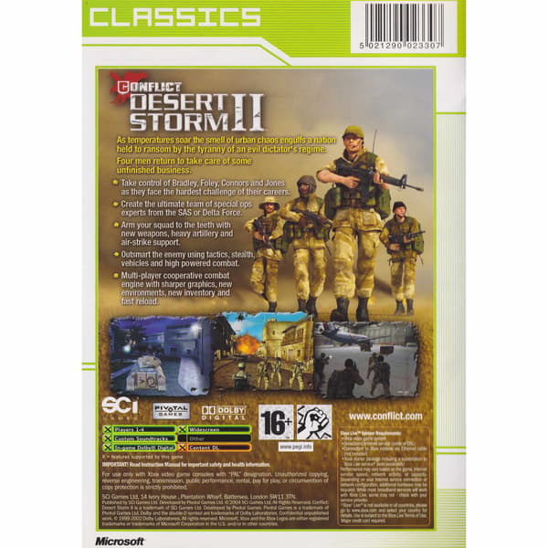 Conflict Desert Storm II Xbox Classics (Begagnad)