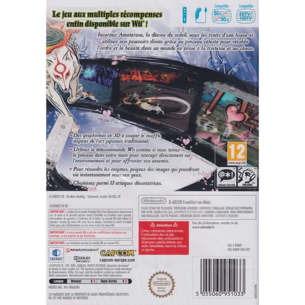 Okami Nintendo Wii FR Multi-Language in Game