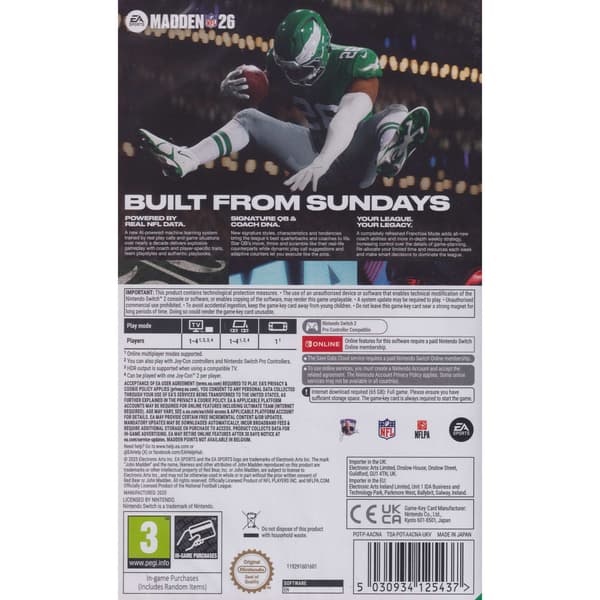 Madden NFL 26 Nintendo Switch 2