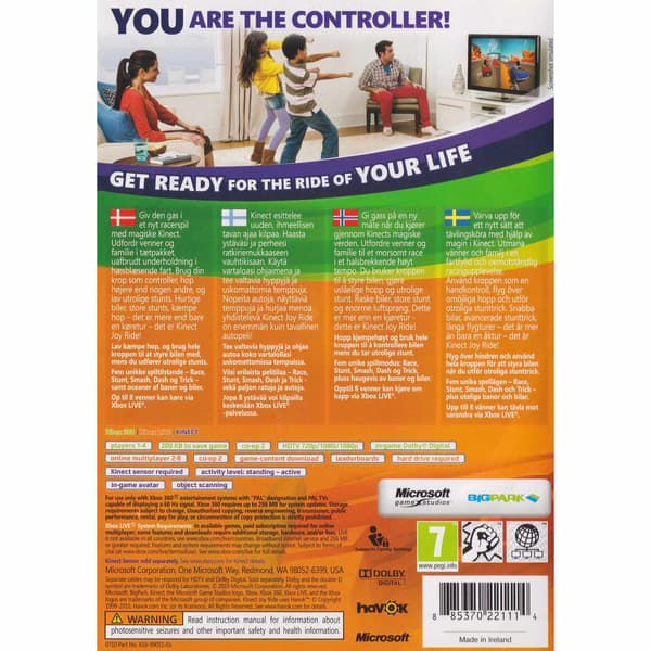 Kinect Joyride Xbox 360 Kinect Nordic (Käytetty)