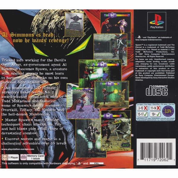 Spawn the Eternal Playstation 1 PS1 (Brukt)