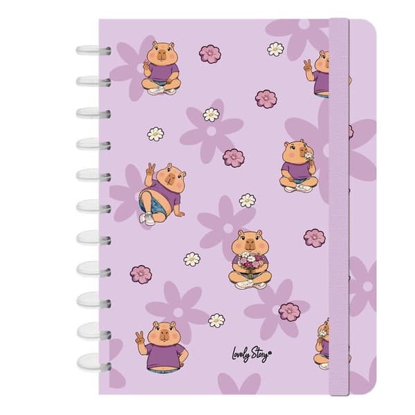Capybara Flower A4 notebook