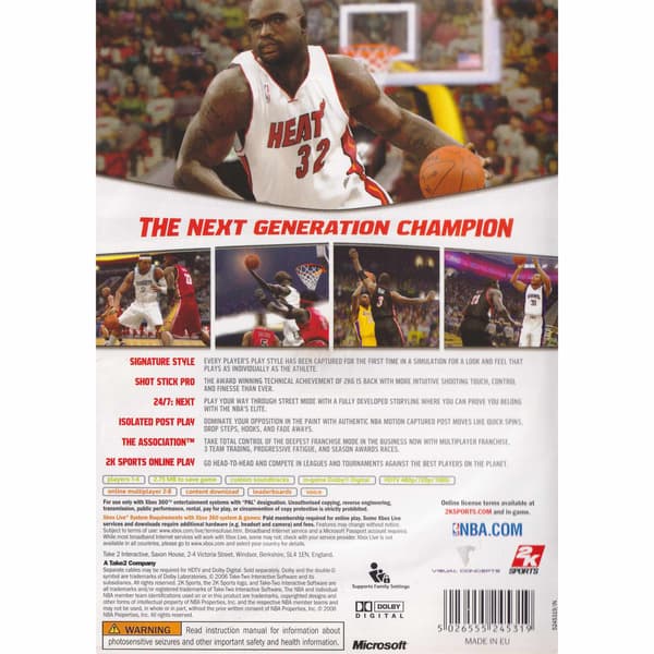 NBA 2K7 Xbox 360 (Begagnad)
