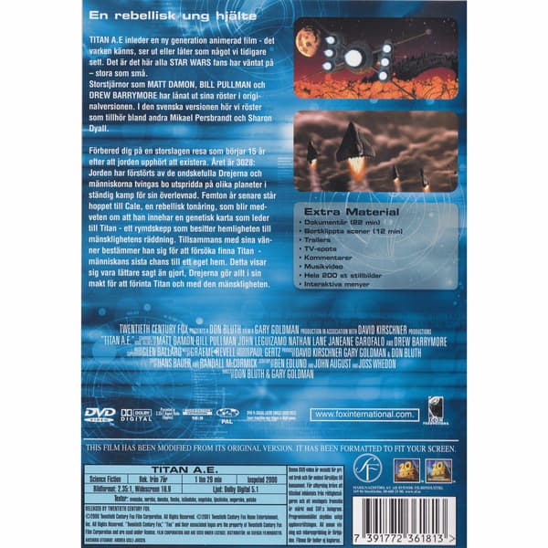 Titan A.E. DVD (Käytetty)