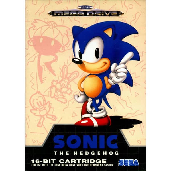 Sonic The Hedgehog Sega Mega Drive (Brugt)