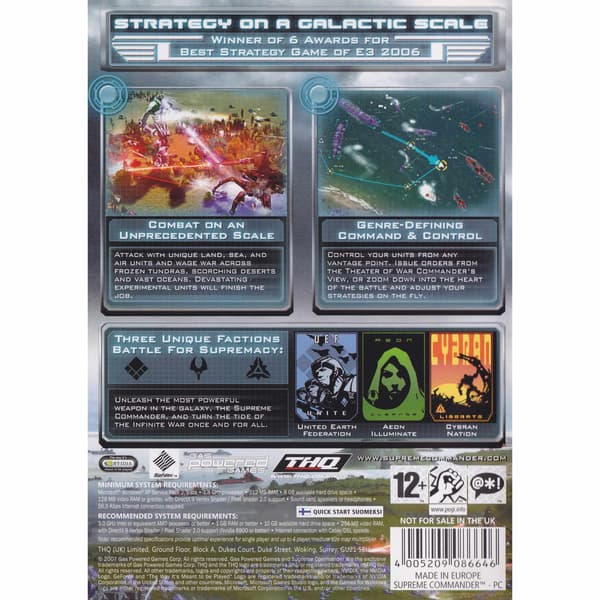 Supreme Commander PC DVD (Brukt)