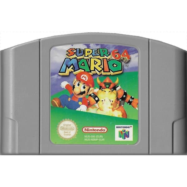 Nintendo 64 Standard Charcoal + Super Mario 64 (Brukt)
