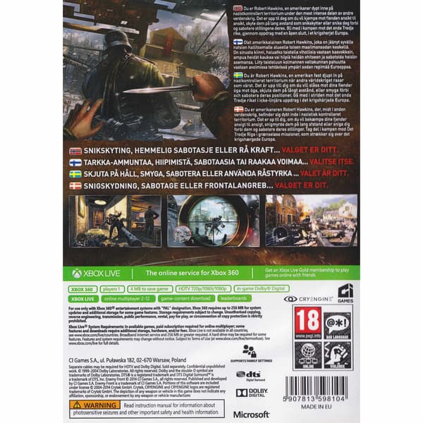 Enemy Front Limited Edition Xbox 360 Nordic (Brukt)