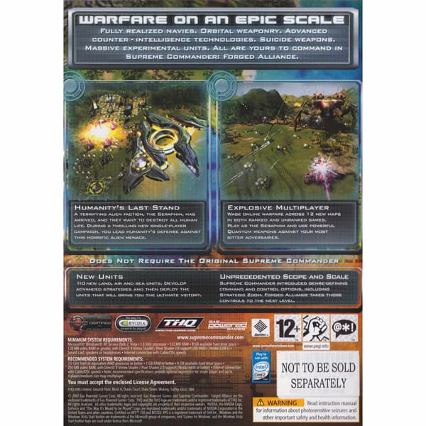 Supreme Commander Forged Alliance PC DVD (Brukt)