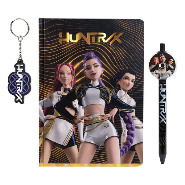 K-Pop Demon Hunters notebook with pen and keychain