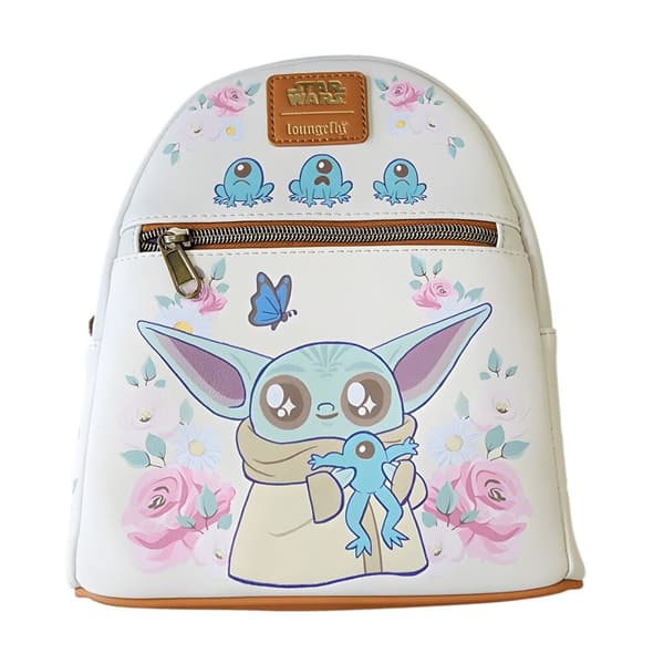 Loungefly Star Wars Lucas Grogu With Frogs Brown Trim backpack cm