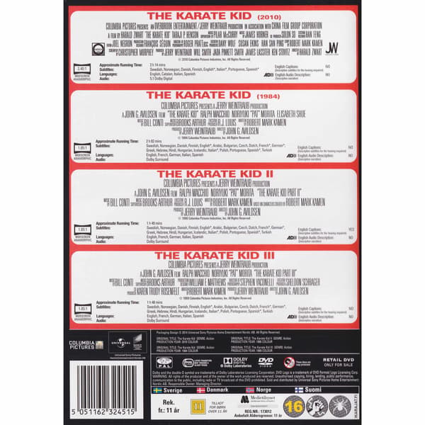 The Karate Kid Collection DVD (Brukt)