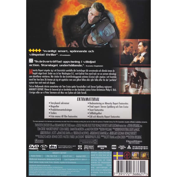 Minority Report DVD (Begagnad)