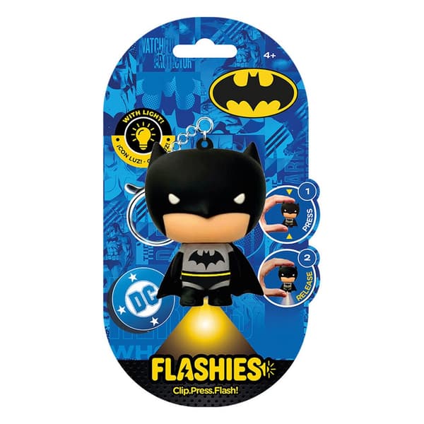 Flashies DC Comics 3D keychain with led flashlight