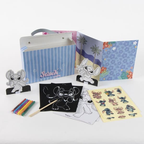 Disney Stitch Colouring bag set