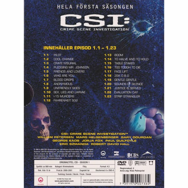 CSI The Complete First Season DVD (Brukt)