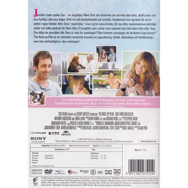 The Back-up Plan DVD (Begagnad)