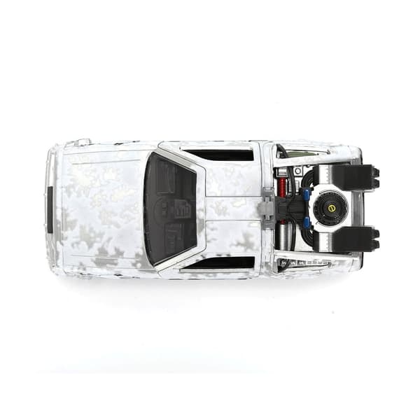 Back to the Future 40th Anniversary Time Machine Ice Effect Dlorean replica