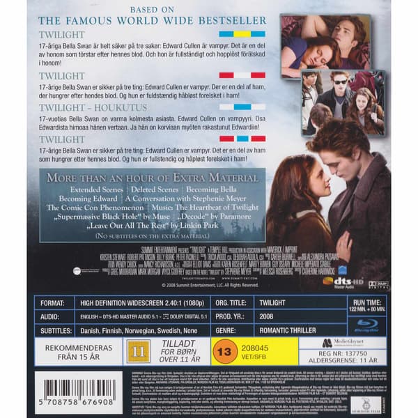 Twilight Blu-Ray (Brukt)