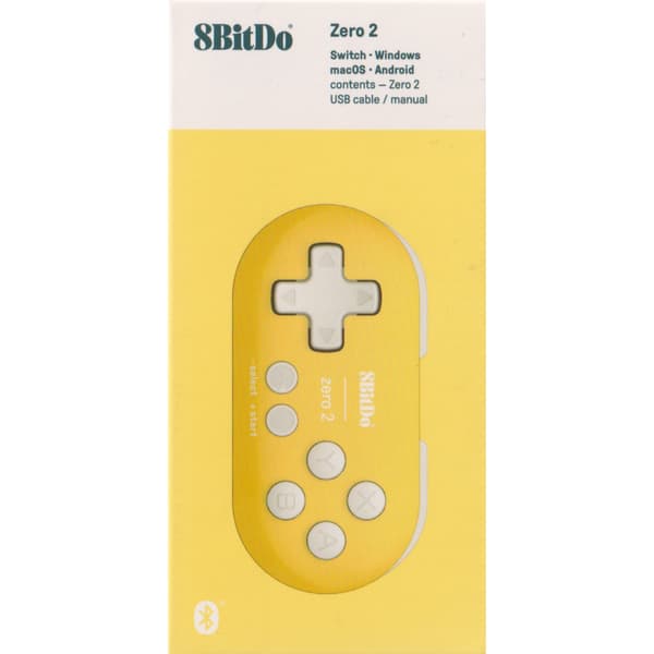 8BitDo Zero 2 Bluetooth Peliohjain Keltainen
