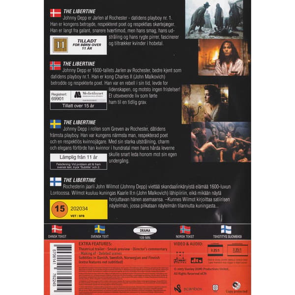 The Libertine DVD (Brukt)