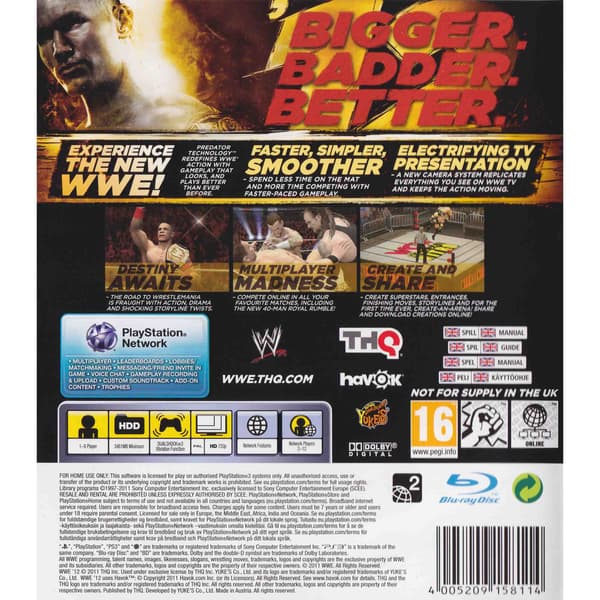 WWE 12 Playstation 3 PS3 (Brukt)