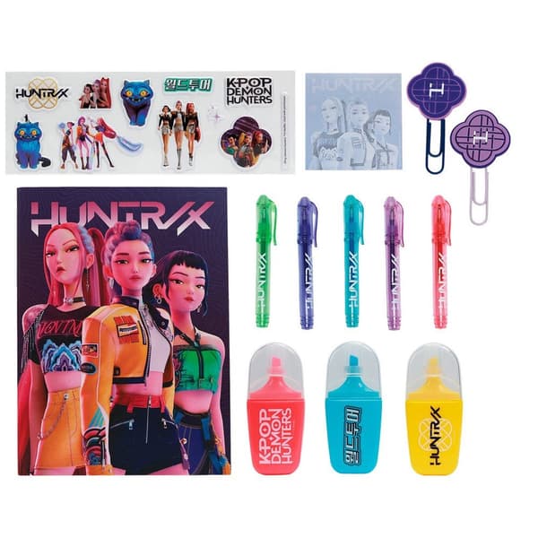 K-Pop Demon Hunters case with stationery set