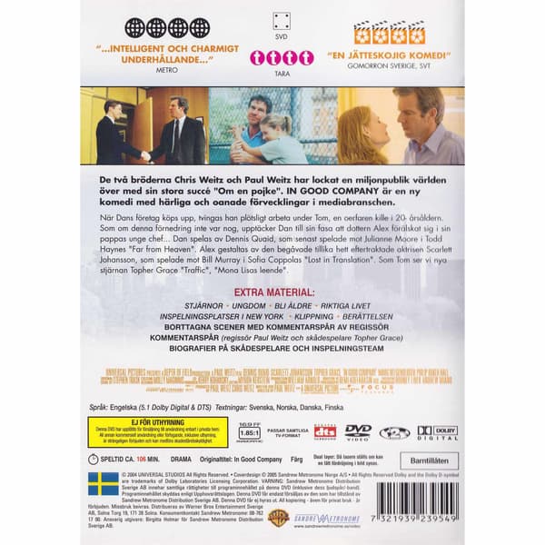 In Good Company DVD (Brukt)