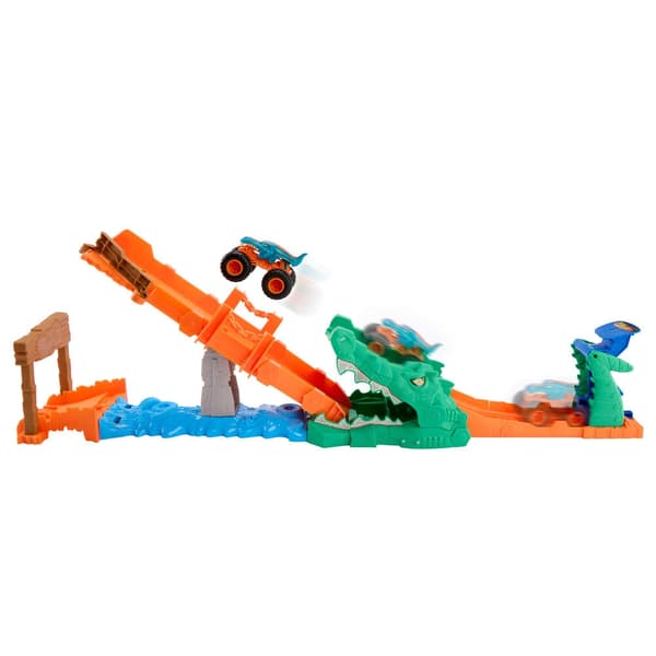 Hot Wheels Monster Trucks Cocodrile Crash Challenge