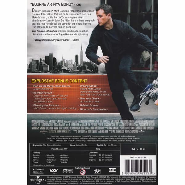 The Bourne Ultimatum DVD (Brukt)