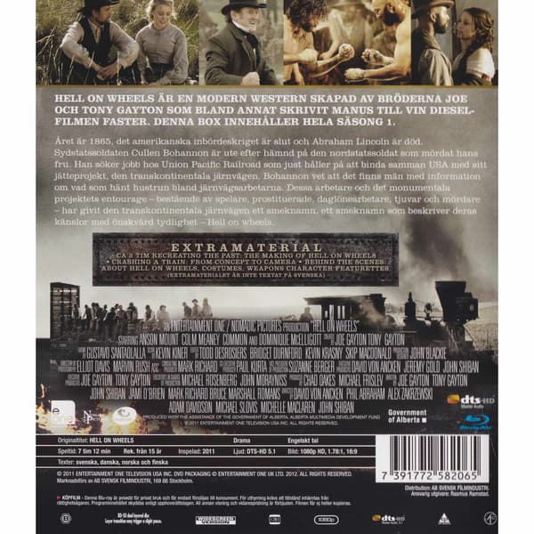 Hell on Wheels Säsong 1 Blu-Ray (Käytetty)