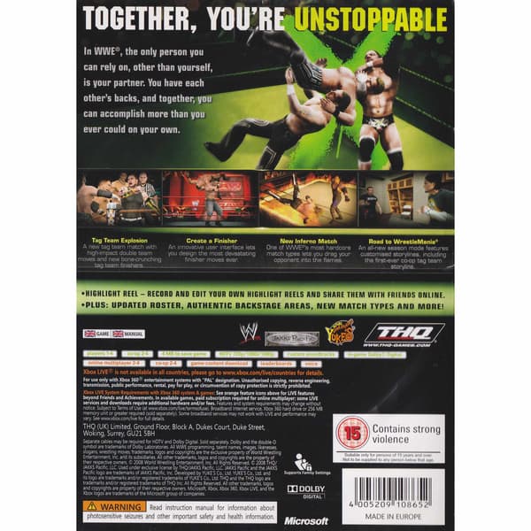WWE Smackdown vs Raw 2009 Xbox 360 (Begagnad)
