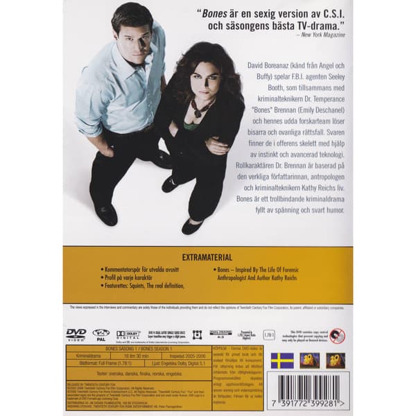 Bones Säsong 1 DVD (Begagnad)